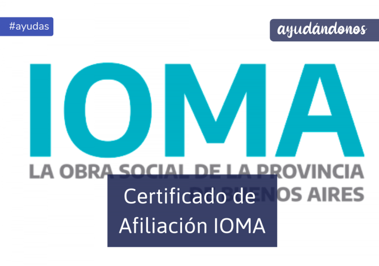 Certificado de afiliación IOMA