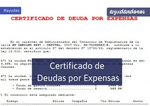 Certificado de Deudas por Expensas