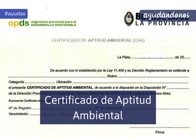 Certificado de aptitud ambiental