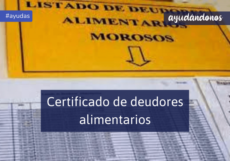 Certificado de deudores alimentarios