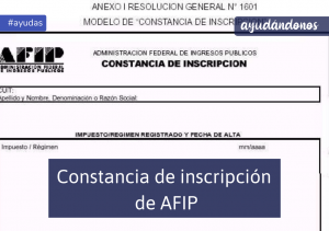 Constancia de inscripción de AFIP