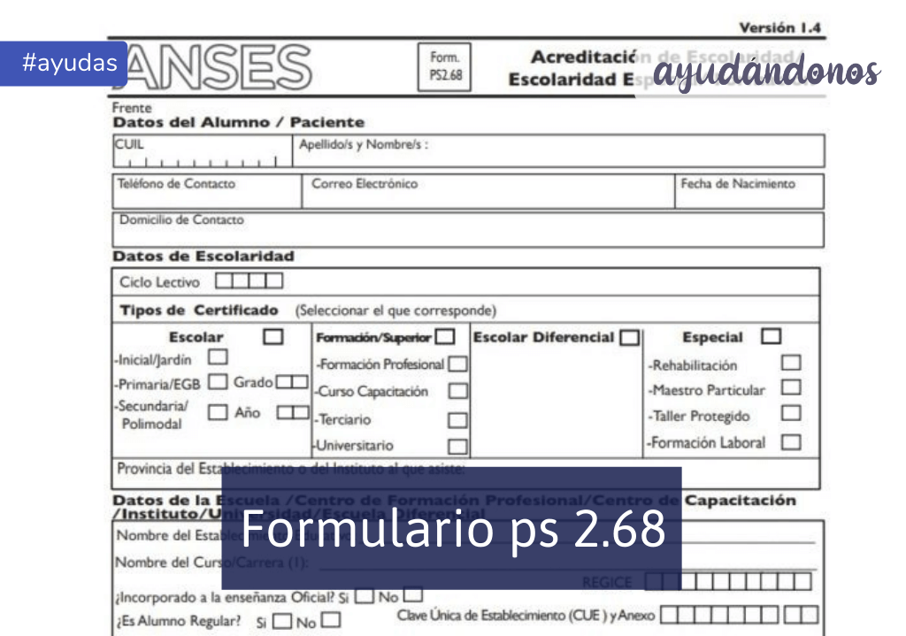ᐈ Formulario Anses | Ayudándonos.com