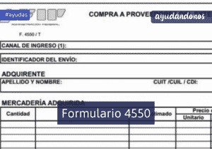 Formulario 4550 correo argentino