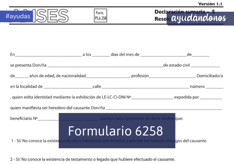 Formulario 6258