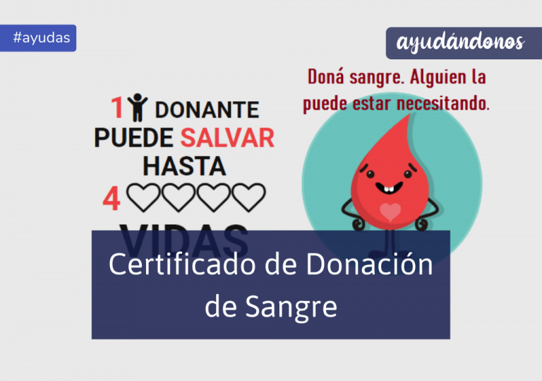 certificado de donación de sangre